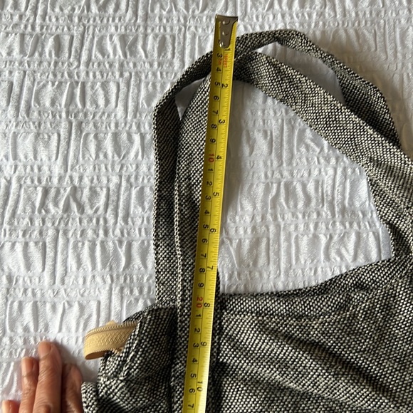 Womens Shoulder Bag Medium Wooden Beads Grey Pink Zipper Pockets ❤️ Front NWOT - Picture 10 of 12